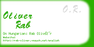 oliver rab business card